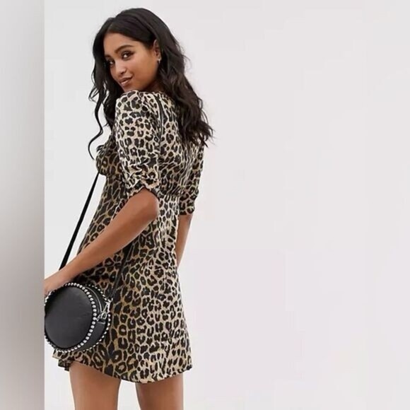 All saints kota leppo animal print dress Small viscose mini - Picture 7 of 7